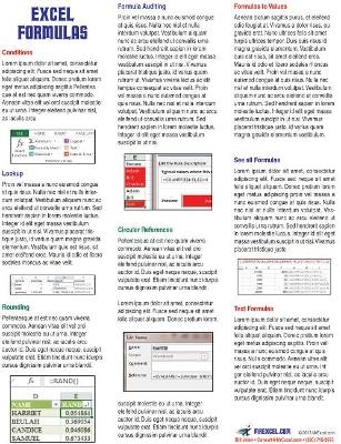 Excel Formulas Laminated Tip Card - Bill Jelen