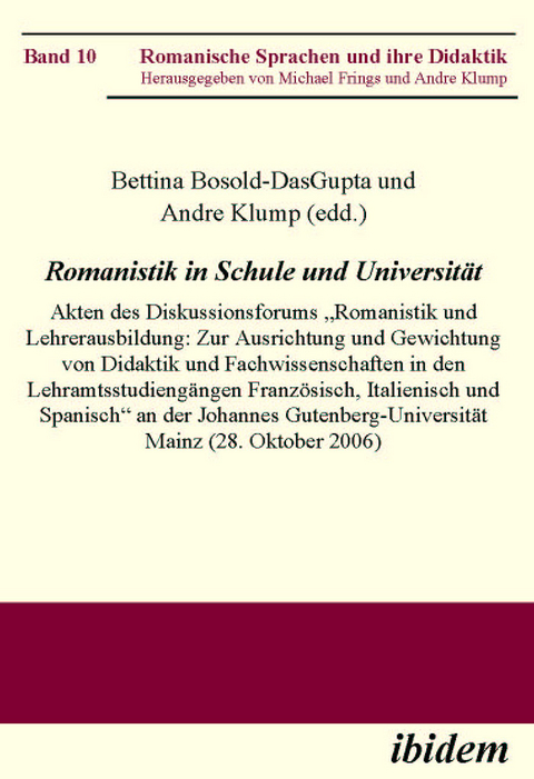 Romanistik in Schule und Universität - 