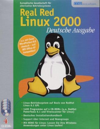 Real Red Linux 2000, 4 CD-ROMs