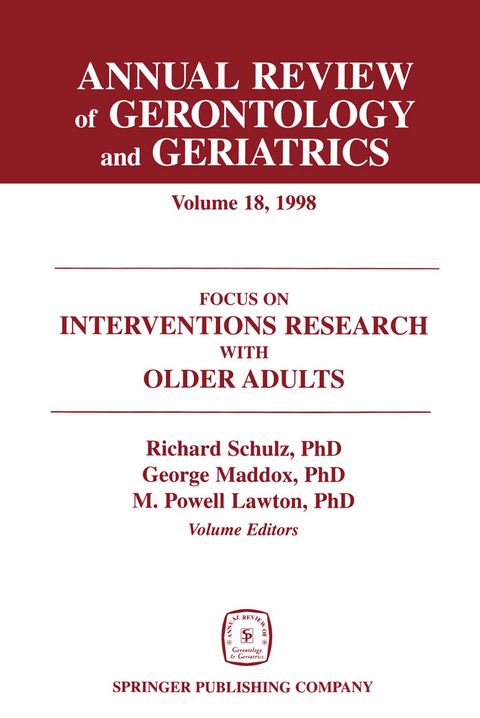 Annual Review of Gerontology and Geriatrics, Volume 18, 1998 - 