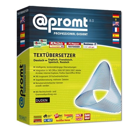 @promt Professional 8.0 Gigant, Deutsch <=> Englisch, Spanisch, Französisch, Russisch