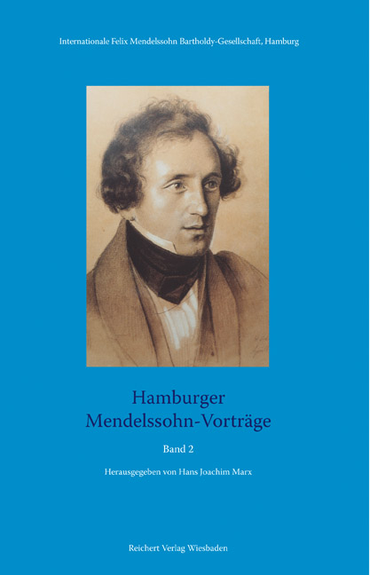 Hamburger Mendelssohn-Vorträge. Band 2 - 