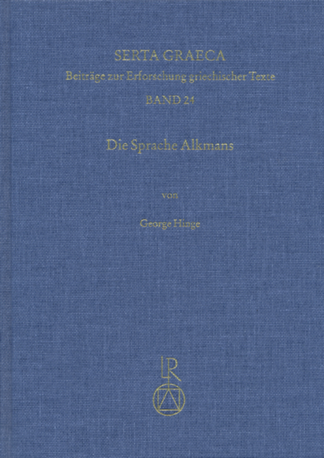 Die Sprache Alkmans - George Hinge