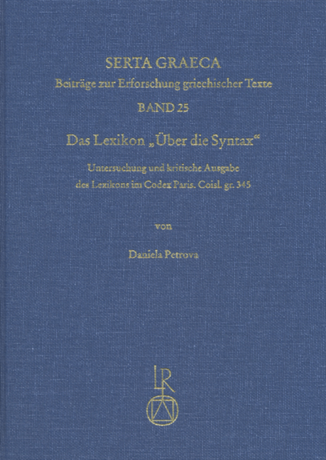 Das Lexikon »Über die Syntax« - Daniela Petrova