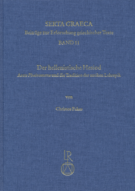 Der hellenistische Hesiod - Christos Fakas