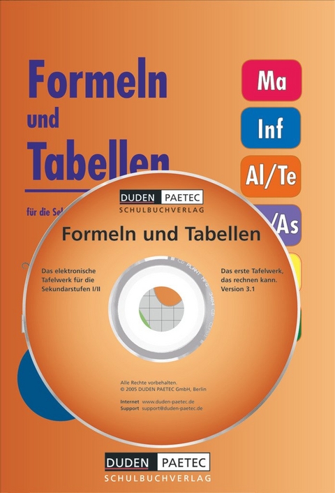 Duden Formeln und Tabellen - Mathematik - Informatik - Arbeitslehre - Technik - Physik - Astronomie - Chemie - Biologie - Sekundarstufe I und II - Frank-Michael Becker, Gunter Boortz, Volkmar Dietrich, Lutz Engelmann, Christine Ernst, Günter Fanghänel, Heinz Höhne