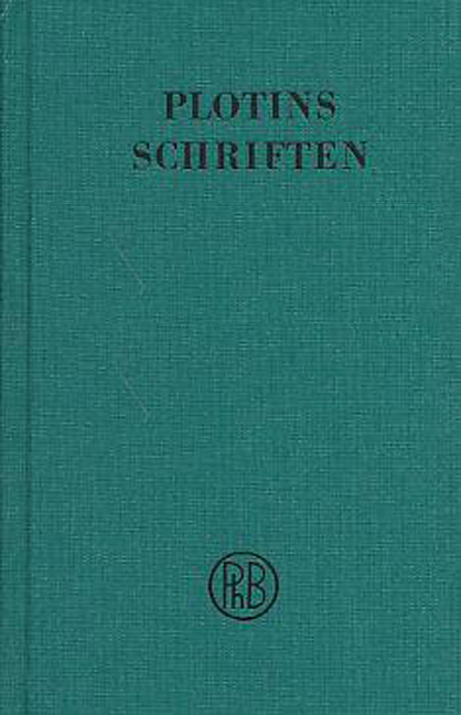 Schriften. Griech.-Dt. / Porphyrios. Über Plotins Leben und über die Ordnung seiner Schriften -  Plotin