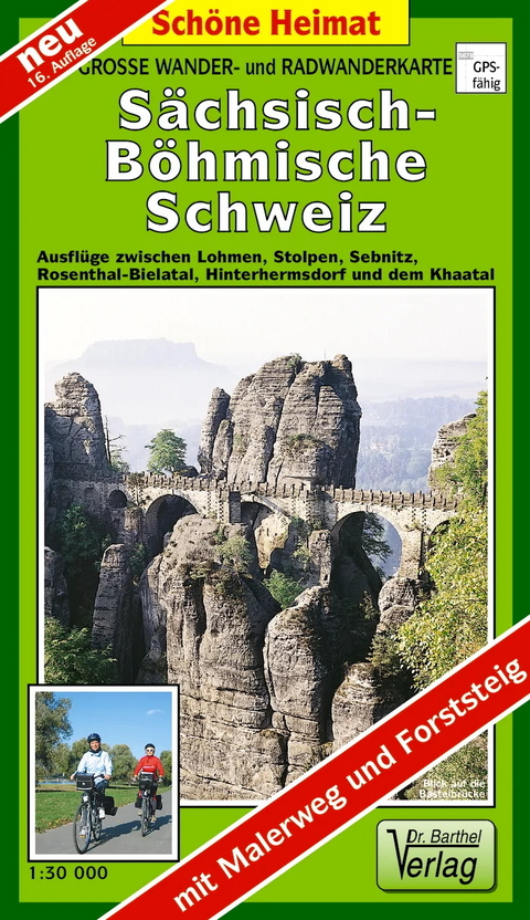 Große Wander- und Radwanderkarte Sächsisch-Böhmische Schweiz