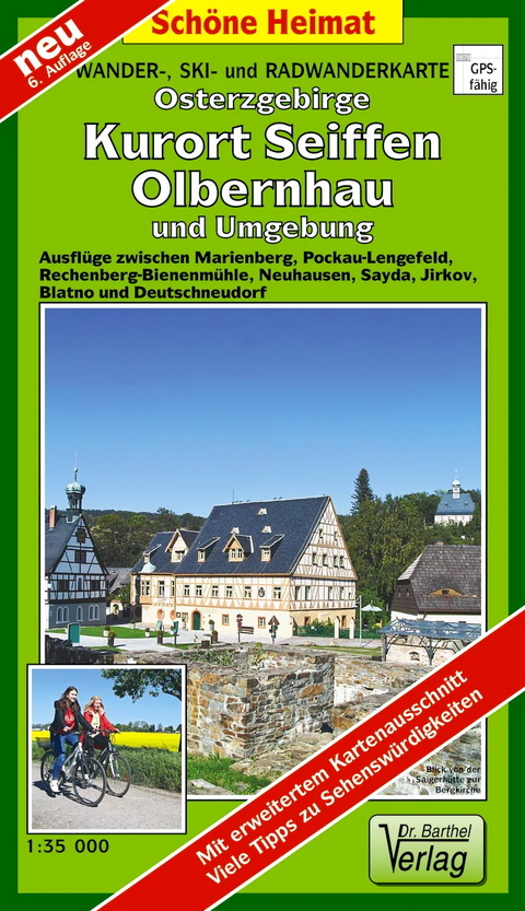 Wander- Ski- und Radwanderkarte Osterzgebirge, Kurort Seiffen, Olbernhau und Umgebung