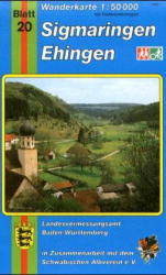 Topographische Sonderkarten Baden-Württemberg. Sonderblattschnitte auf der Grundlage der amtlichen topographischen Karten, meist grössere Kartenformate mit zusätzlichen thematischen Einträgen / Sigmaringen - Ehingen (WR)