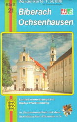 Topographische Sonderkarten Baden-Württemberg. Sonderblattschnitte auf der Grundlage der amtlichen topographischen Karten, meist grössere Kartenformate mit zusätzlichen thematischen Einträgen / Biberach - Ochsenhausen (WR)