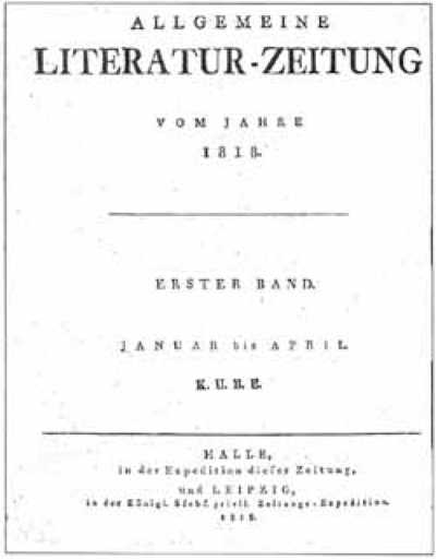 Allgemeine Literatur-Zeitung, Halle 1804-1849 - 