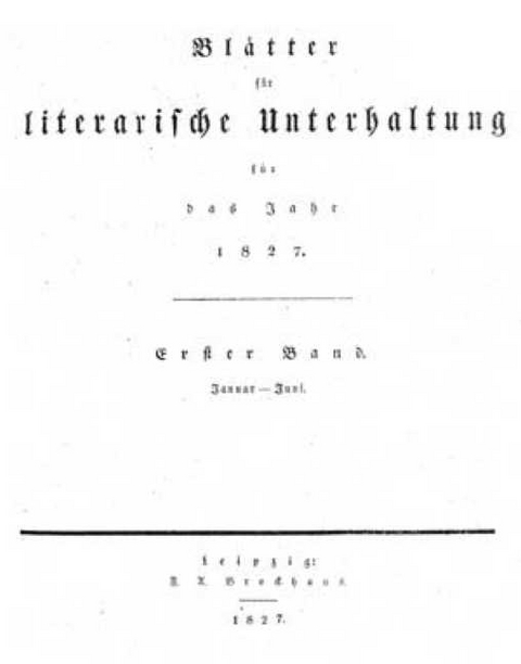 Blätter für literarische Unterhaltung 1826, Juli - 1898