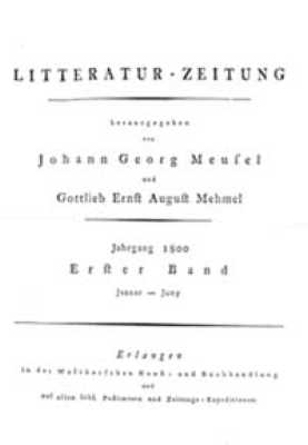 Litteratur-Zeitung Erlangen 1799-1802