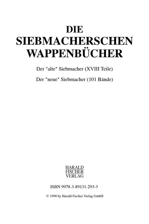 Die Siebmacherschen Wappenbücher