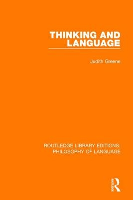 Thinking and Language -  Judith Greene