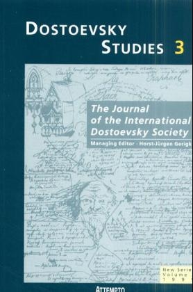 Dostoevsky Studies. The Journal of the International Dostoevsky Society - 