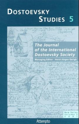 Dostoevsky Studies. The Journal of the International Dostoevsky Society - 