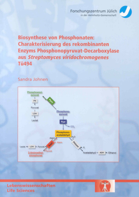 Biosynthese von Phosphonaten: Charakterisierung des rekombinanten Enzyms Phosphonopyruvat-Decarboxylase aus Streptomyces viridochromogenes Tü494 - Sandra Johnen