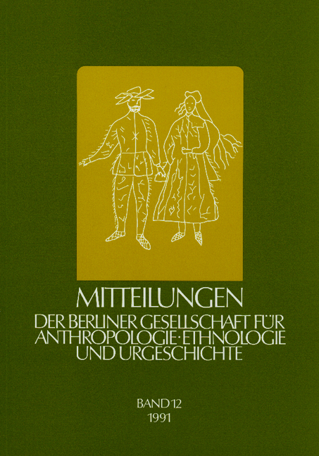 Mitteilungen der Berliner Gesellschaft für Anthropologie, Ethnologie und Urgeschichte