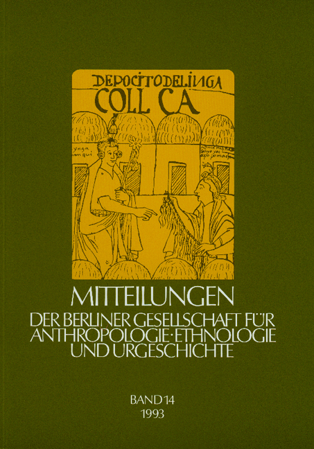 Mitteilungen der Berliner Gesellschaft für Anthropologie, Ethnologie und Urgeschichte