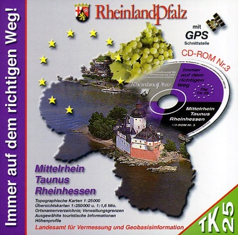 Topographische Karte 1:25000 Rheinland-Pfalz auf CD-ROM / Mittelrhein - Taunus - Rheinhessen