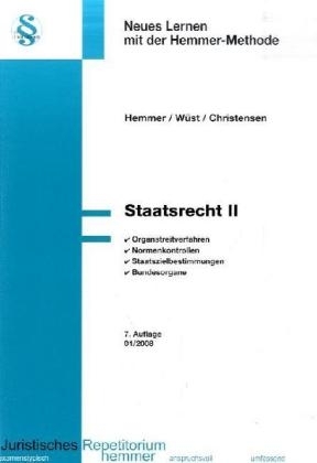 Staatsrecht II - Karl E Hemmer, Achim Wüst, Ralph Christensen