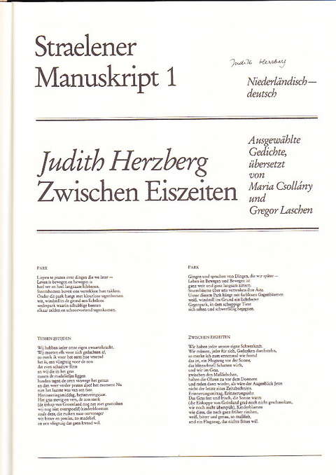 Zwischen Eiszeiten - Judith Herzberg