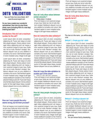 Excel Data Validation Tip Card - Anne Walsh