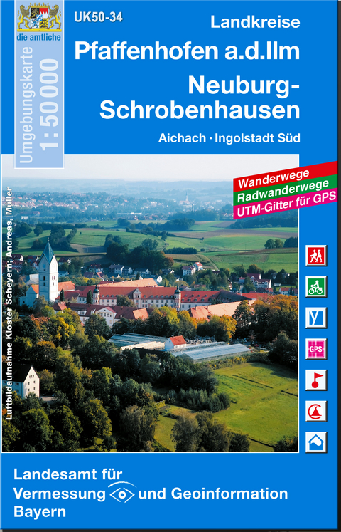 UK50-34 Landkreise Pfaffenhofen a.d.Ilm, Neuburg-Schrobenhausen - Breitband und Vermessung Landesamt für Digitalisierung  Bayern