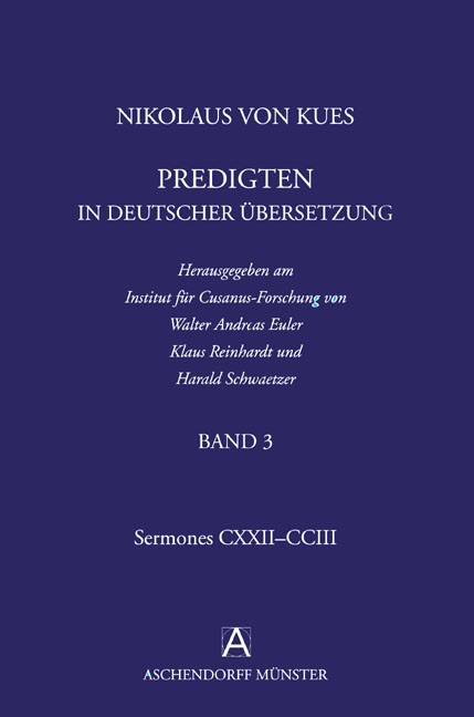 Nikolaus von Kues: Predigten in deutscher Übersetzung - 