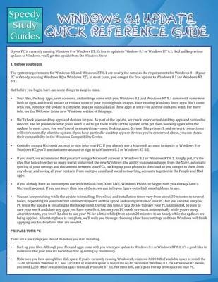 Windows 8.1 Update Quick Reference Guide -  Speedy Publishing LLC