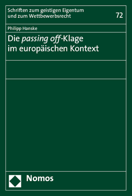 Die passing off-Klage im europäischen Kontext - Philipp Hanske