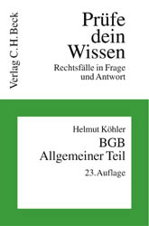 BGB Allgemeiner Teil - Helmut Köhler