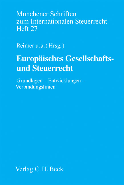 Europäisches Gesellschafts- und Steuerrecht - 