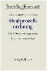 Strafprozessordnung - Lutz Meyer-Gossner, Otto Schwarz, Theodor Kleinknecht