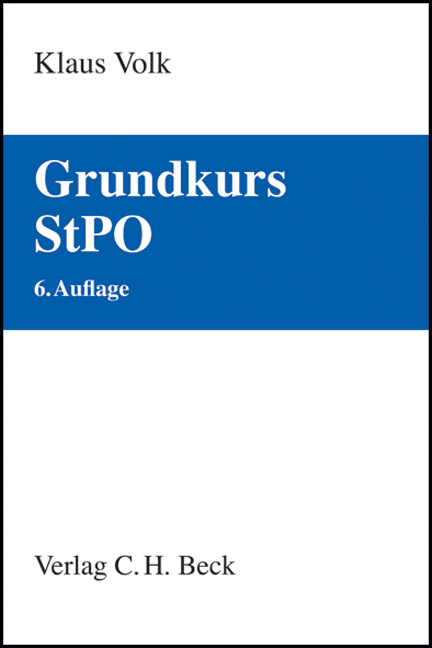 Grundkurs StPO - Klaus Volk