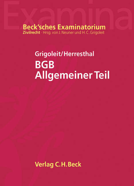 BGB Allgemeiner Teil - Hans Christoph Grigoleit, Carsten Herresthal