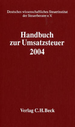 Handbuch zur Umsatzsteuer 2004