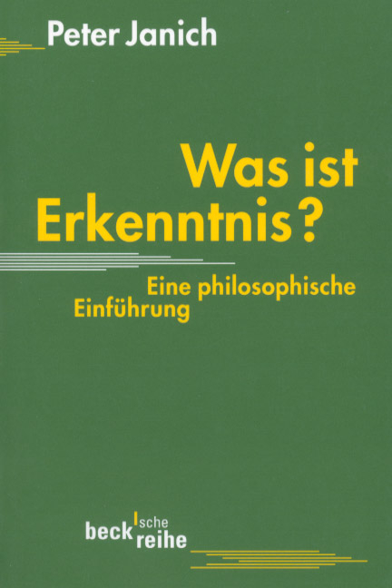 Was ist Erkenntnis - Peter Janich