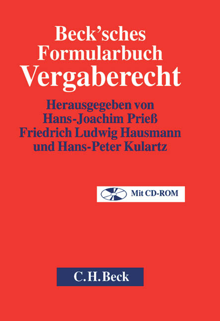 Beck'sches Formularbuch Vergaberecht - 