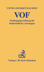 Verdingungsordnung für freiberufliche Leistungen (VOF) - Reinhard Voppel, Wolf Osenbrück, Christoph Bubert