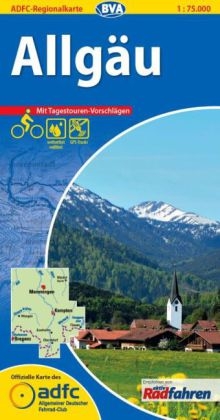 ADFC-Regionalkarte Allgäu mit Tagestouren-Vorschlägen, 1:75.000, reiß- und wetterfest, GPS-Tracks Download