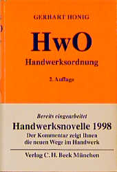 Handwerksordnung - Gerhart Honig