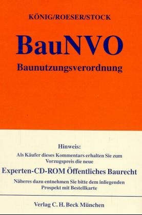 Baunutzungsverordnung (BauNVO) - Helmut König, Thomas Roeser, Jürgen Stock