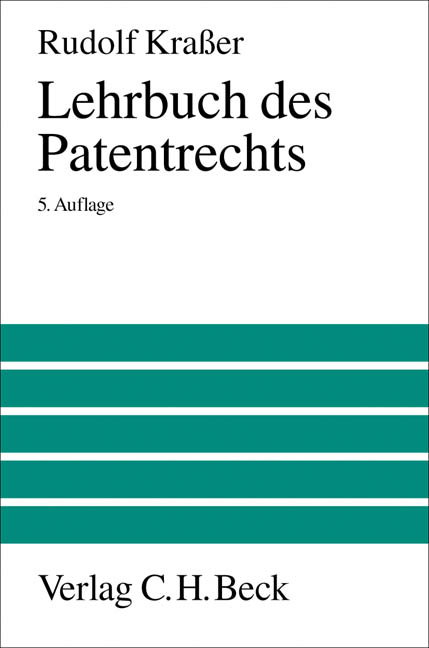 Patentrecht - Rudolf Krasser, Wolfgang Bernhardt