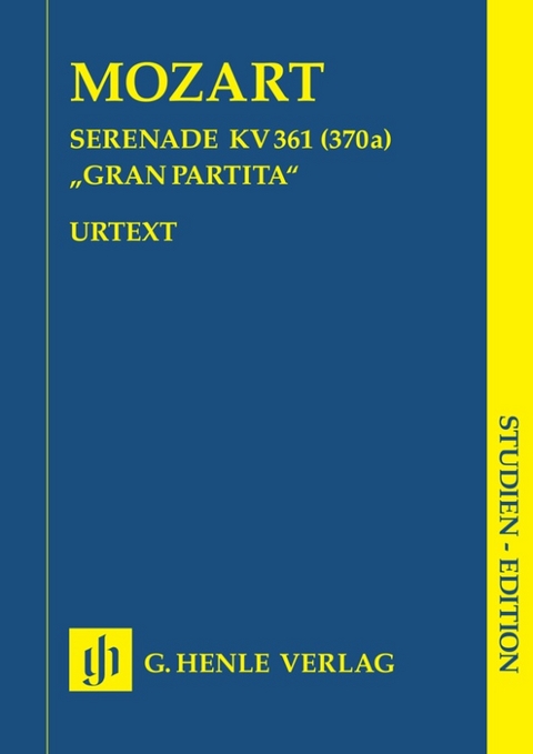 Wolfgang Amadeus Mozart - Serenade „Gran Partita“ B-dur KV 361 für 2 Oboen, 2 Klarinetten, 2 Bassetthörner, 4 Hörner, 2 Fagotte und Kontrabass - 