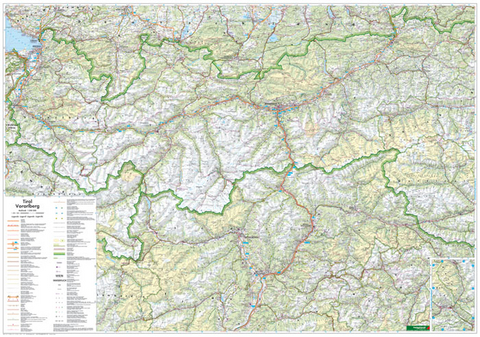 Tirol • Vorarlberg, 1:200.000, Poster - 