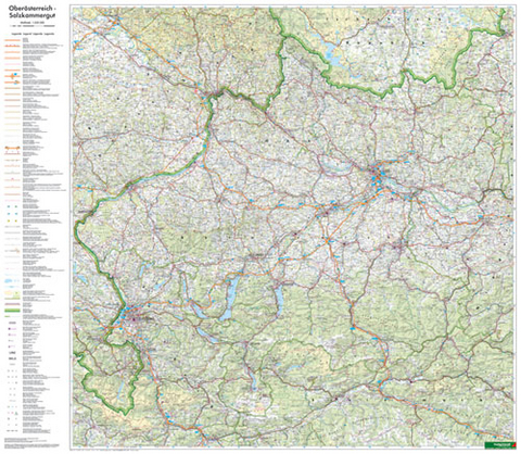 Oberösterreich, 1:200.000, Poster - 