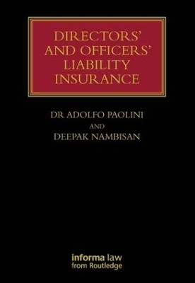 Directors' and Officers' Liability Insurance - Adolfo Paolini, Deepak Nambisan